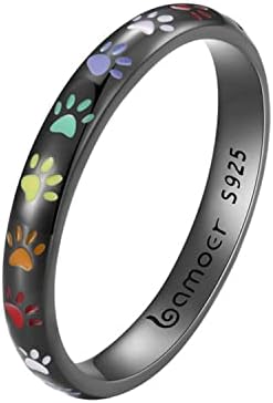 Anello con impronta di zampa realizzato in argento sterling S925