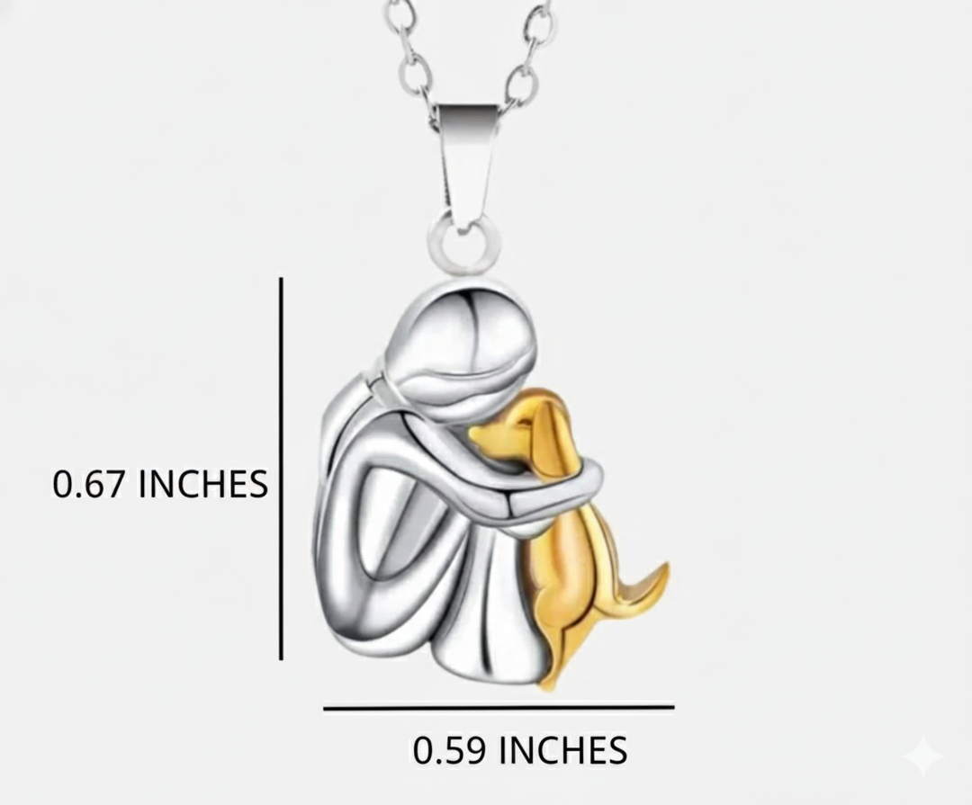 Olivia™ - Collana con pendente a forma di cane