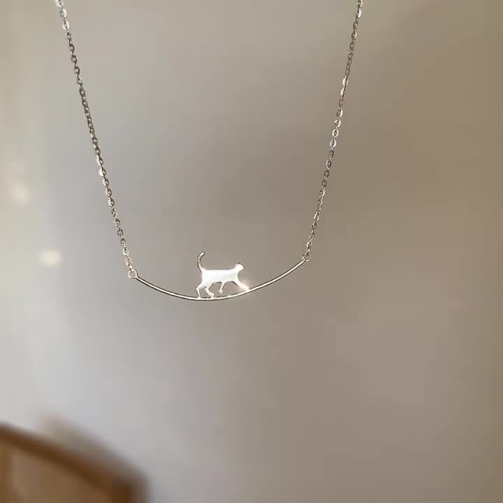 Gatto da arrampicata – Collana d'argento