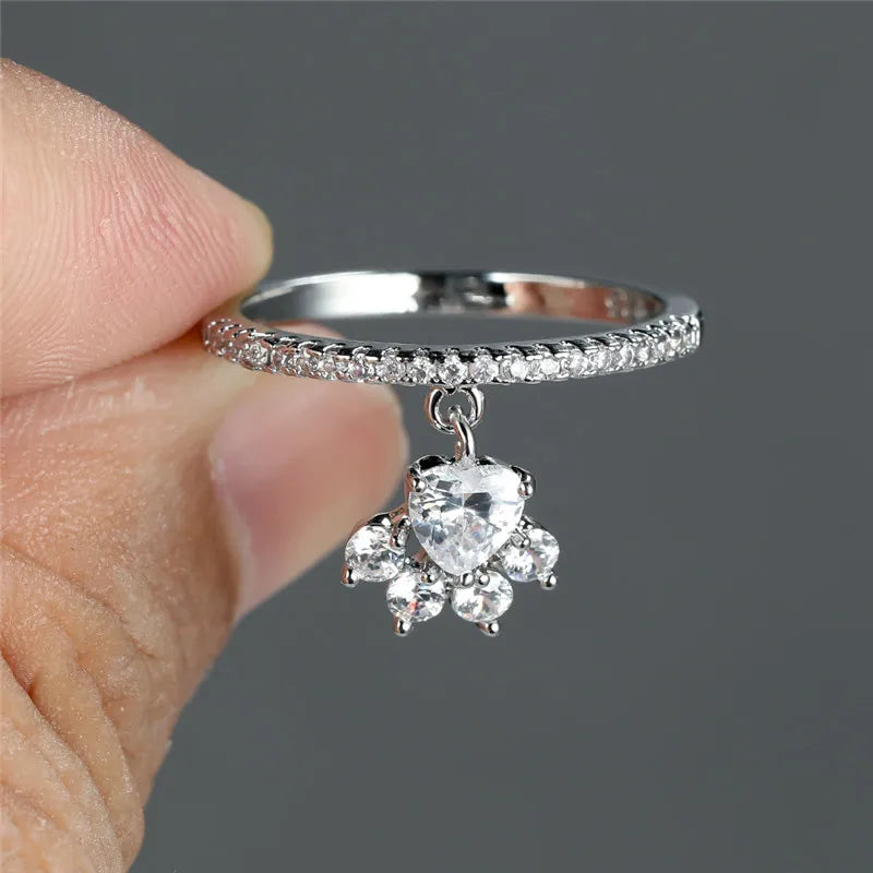 Anello Paw & Heart – Aspetto Oro e Argento