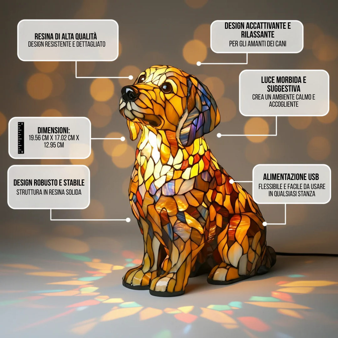 Statua di Lily il Golden Retriever Spirituale